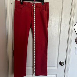 Peter Millar Five Pocket Performance Pants Men Sz 33 Nantucket Red